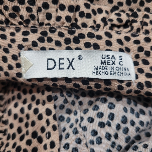 Dex Women's Sweetheart Neck Leopard Spot Buttoned Maxi Dress Small Brown Black - Picture 11 of 11